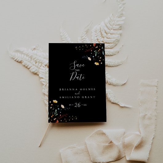 Carte Postale Colorful Garden wildflower Save the Date