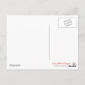 Carte Postale Colorful harlequin Print with Rose Hearts (Dos)