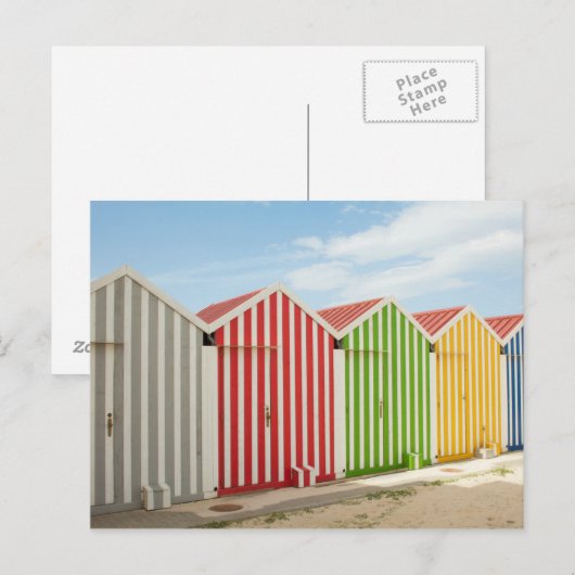 Carte Postale Colorful Huts (Devant / Derrière)