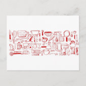 Carte Postale Colorful Kitchen Pattern (Devant)