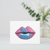 Carte Postale Colorful Lip Art (Debout devant)