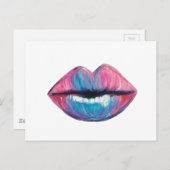 Carte Postale Colorful Lip Art (Devant / Derrière)