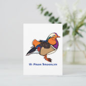 Carte Postale Colorful mandarin duck (Debout devant)