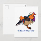 Carte Postale Colorful mandarin duck (Devant / Derrière)