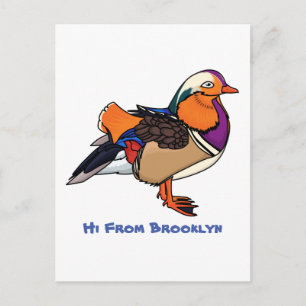 Carte Postale Colorful mandarin duck