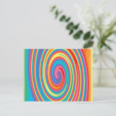 Carte Postale Colorful pinwheel design (Debout devant)