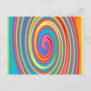Carte Postale Colorful pinwheel design