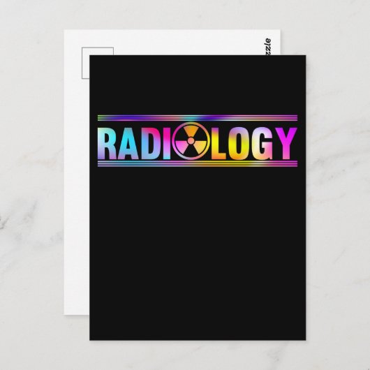 Carte Postale Colorful Radiology Symbol Xray Radiologist (Devant / Derrière)
