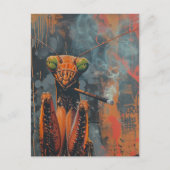 Carte Postale Colorful Smoking Mantis Surreal (Devant)