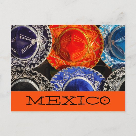 Carte Postale Colorful sombreros (Devant)