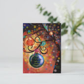 Carte Postale Colorful Sparkling Christmas Tree Art (Debout devant)