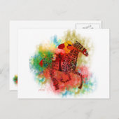 Carte Postale Colorful Thoroughbred en typographie (Devant / Derrière)