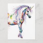 Carte Postale Colorful Unicorn Fantasy (Devant)