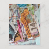 Carte Postale Colorful unique abstract mixed media collage 14 (Devant)