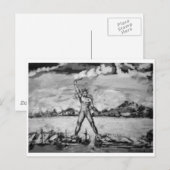 Carte Postale Colosse de Rhodes Noir et Blanc (Devant / Derrière)