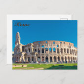 Carte Postale Colosseum à Rome (Devant / Derrière)