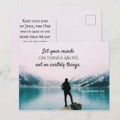 Carte Postale Colossiens 3:2 Mettez votre esprit sur les choses  (Devant / Derrière)