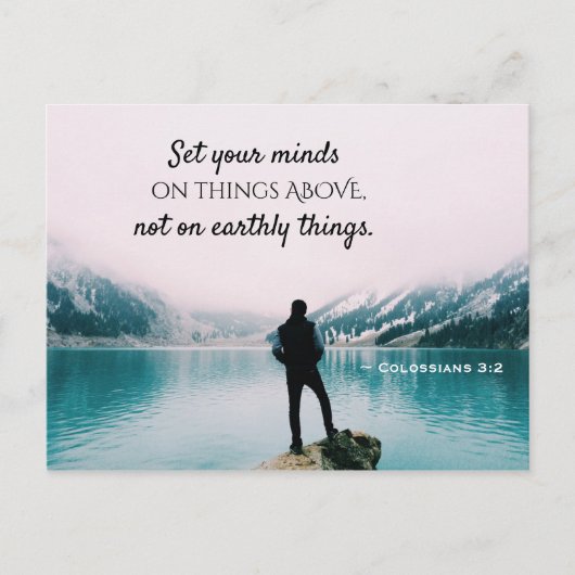 Carte Postale Colossiens 3:2 Mettez votre esprit sur les choses  (Devant)