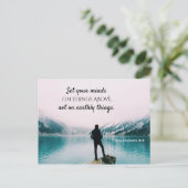 Carte Postale Colossiens 3:2 Mettez votre esprit sur les choses  (Debout devant)