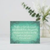 Carte Postale Colossiens Personnalisés 3:12 Kindness Bible Verse (Debout devant)