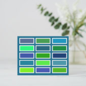 Carte Postale Colour Bricks (blue/green) (Debout devant)