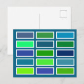 Carte Postale Colour Bricks (blue/green) (Devant / Derrière)