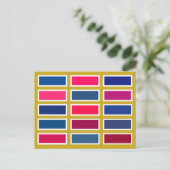 Carte Postale Colour Bricks (blue/pink) (Debout devant)