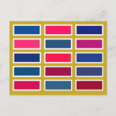 Carte Postale Colour Bricks (blue/pink) (Devant)