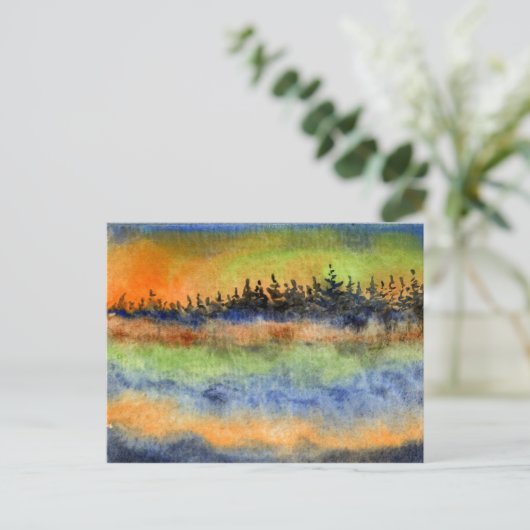 Carte postale "Colour Lake Mist Rising" (Debout devant)