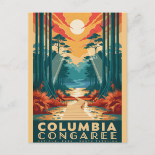 Carte Postale Columbia Art Affiche de voyage vintage Congaree