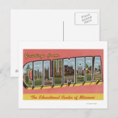Carte Postale Columbia, Missouri - Scènes de grandes lettres (Devant / Derrière)