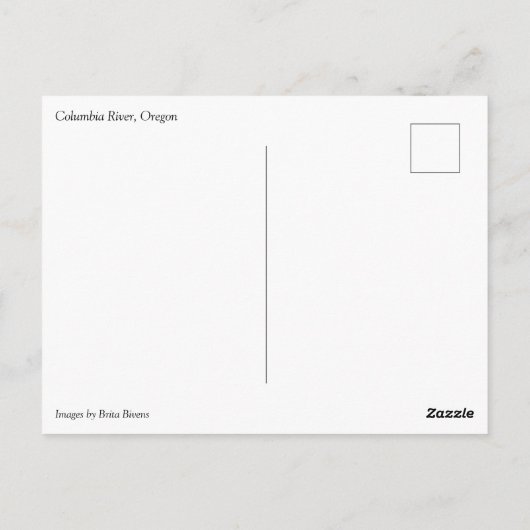 Carte Postale Columbia River (Oregon) (Dos)