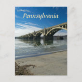 Carte Postale Columbia Wrightsville Bridge Columbia Pennsylvanie (Devant)