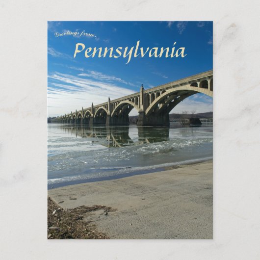 Carte Postale Columbia Wrightsville Bridge Columbia Pennsylvanie (Devant)