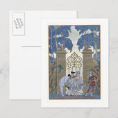 Carte Postale Columbine, illustration pour 'Fetes Galantes' par  (Devant / Derrière)