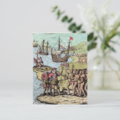 Carte Postale Columbus à Hispaniola (Debout devant)