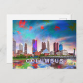Carte Postale Columbus Art Abstrait (Devant / Derrière)