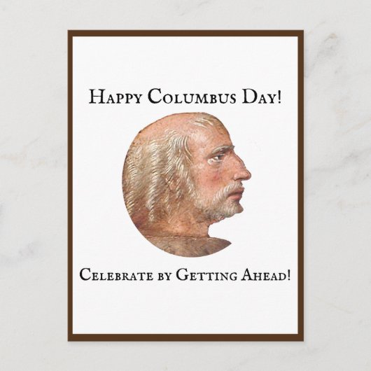 Carte Postale Columbus Day Se Diriger Drôle (Devant)