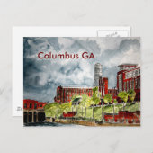 Carte Postale columbus ga georgia riverwalk river walk art, C... (Devant / Derrière)