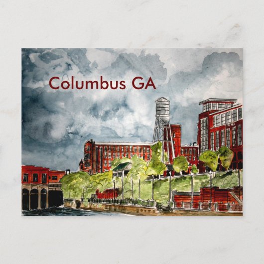 Carte Postale columbus ga georgia riverwalk river walk art, C... (Devant)