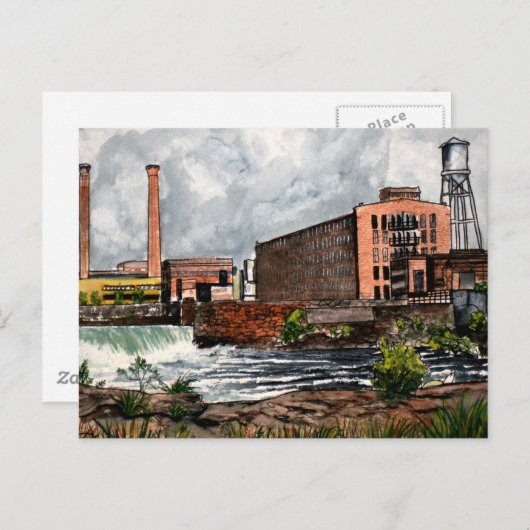 Carte Postale Columbus GA Phenix City AL peinture paysage cadeau (Devant / Derrière)