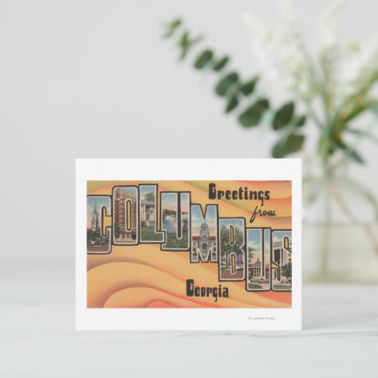 Carte Postale Columbus, Géorgie - Scènes de grandes lettres (Debout devant)