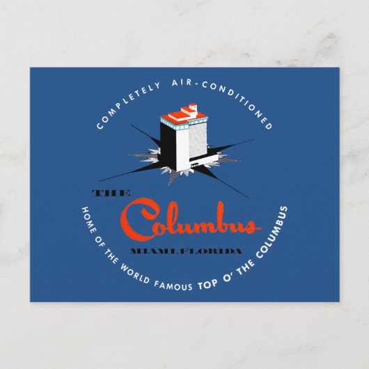 Carte Postale Columbus Hotel Miami Floride (Devant)