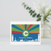 Carte postale Columbus Indiana Flag (Debout devant)