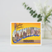 Carte postale Columbus, Indiana Vintage Big Letter (Debout devant)