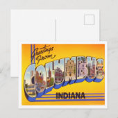 Carte postale Columbus, Indiana Vintage Big Letter (Devant / Derrière)