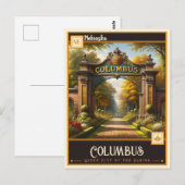 Carte Postale Columbus, Nebraska | Antique (Devant / Derrière)