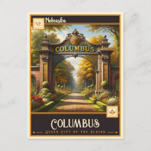 Carte Postale Columbus, Nebraska Antique