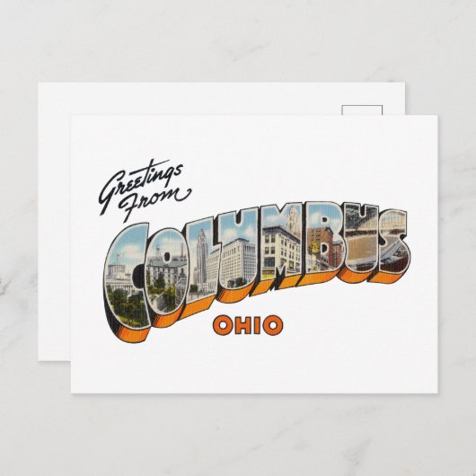Carte Postale Columbus OH (Devant / Derrière)