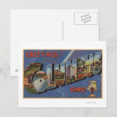 Carte Postale Columbus, Ohio - Scènes de grandes lettres (Devant / Derrière)